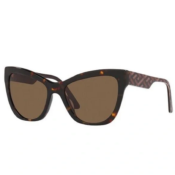 NEW VERSACE SUNGLASSES CAT EYE HAVANA BROWN EYEWEAR VERSACE Medusa Biggie Cat-Eye Sunglasses Havana | VERSACE US main image 3